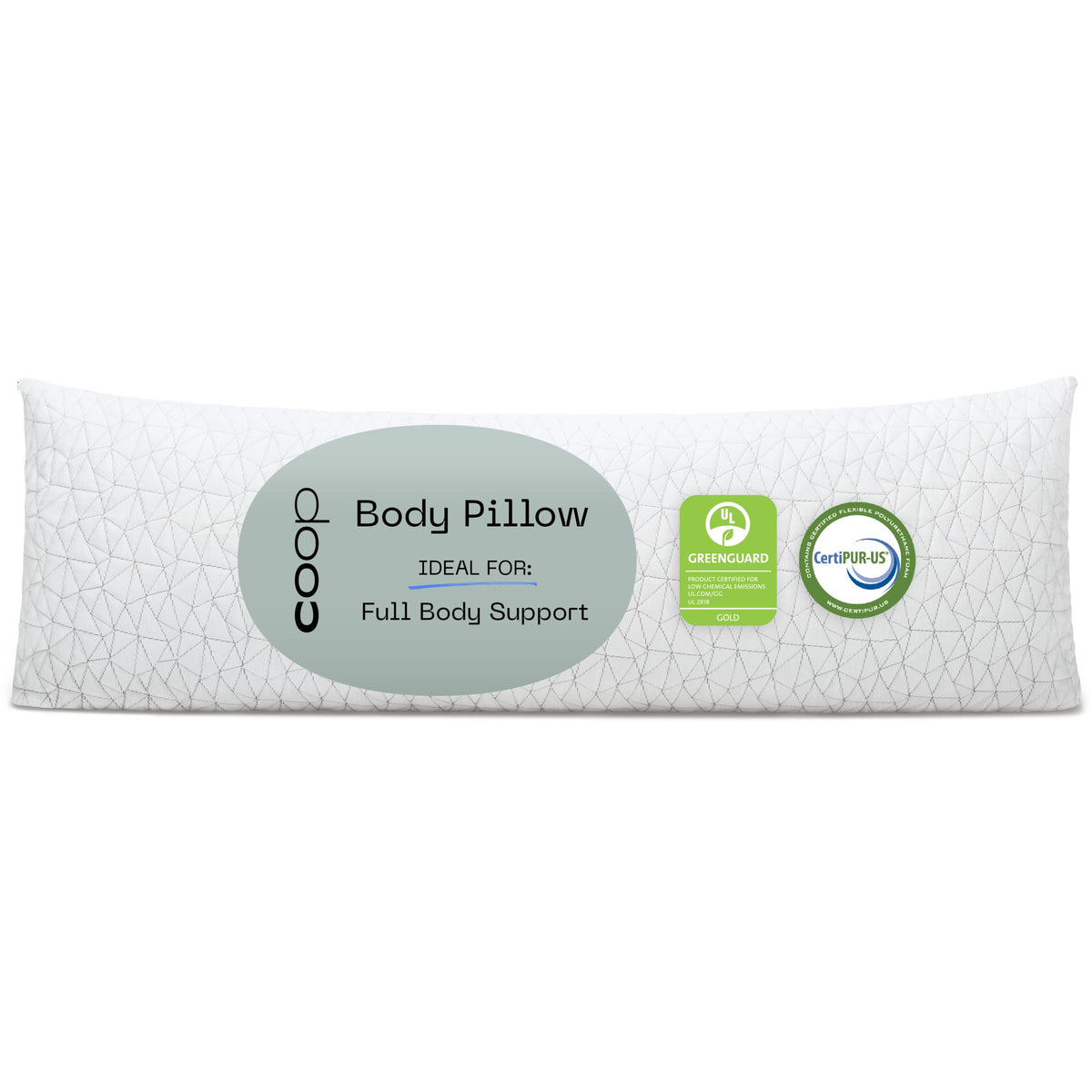 Coop Home Goods Maternity Pillow - Memory Foam Body Pillow For Pregnancy, Original Pregnancy Pillow, Side Sleeper Body Pillow, F