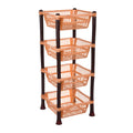 Kuber Industries Storage Basket | Plastic 4 Layer Kitchen Storage Basket | Storage Rack for Kitchen | MultiLayer Vegetable Rack