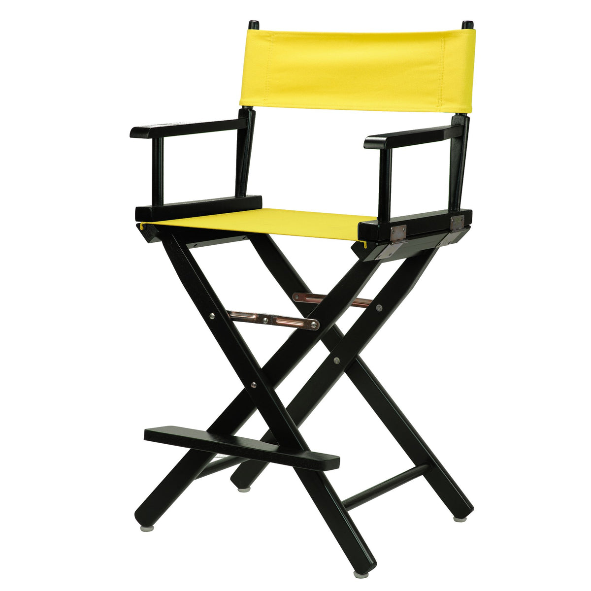 Casual Home Director's Chair ,Black Frame/Yellow Canvas,24&quot; - Counter Height