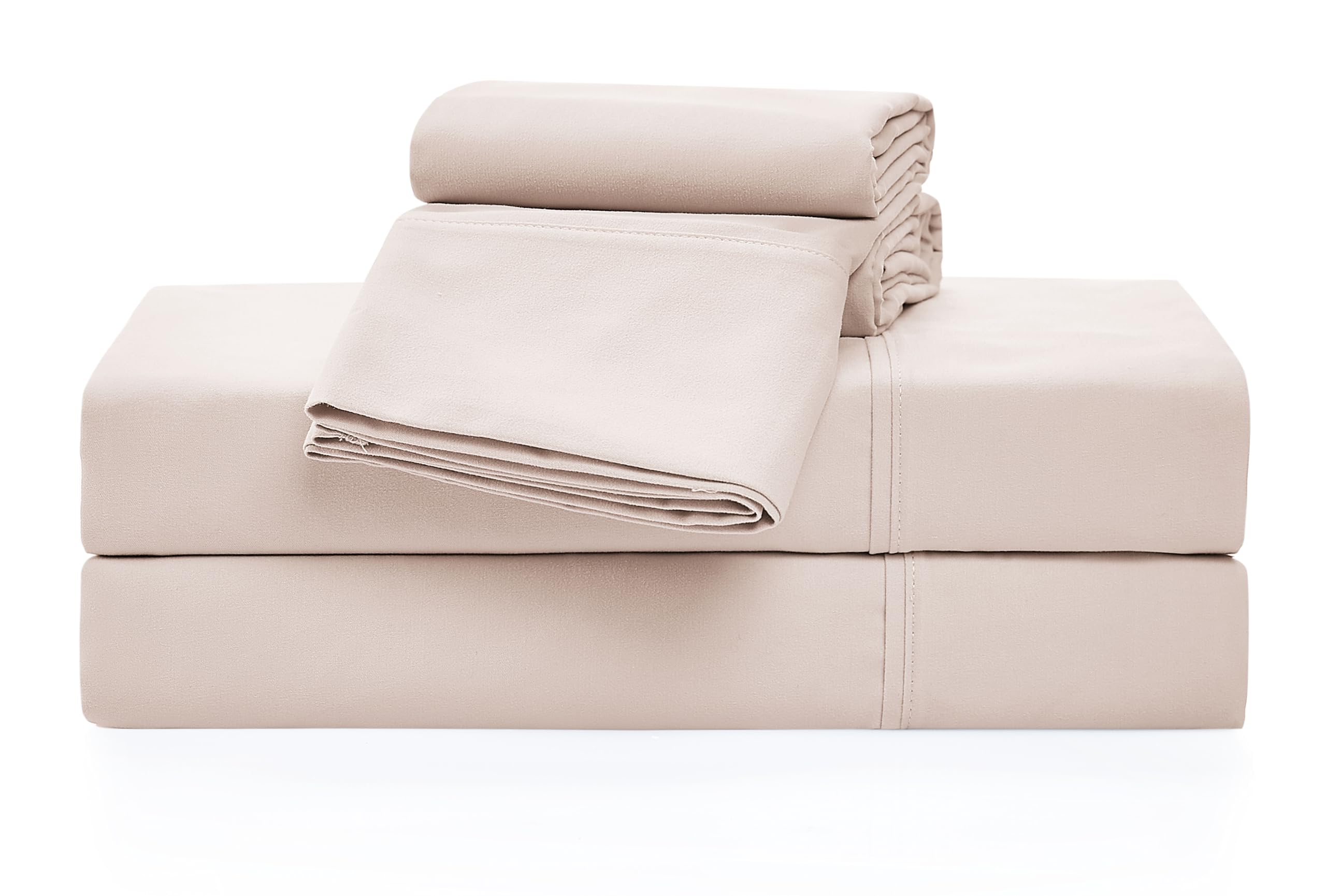 Ugg Hedi Queen Sheet Set 4-Piece Luxury Cooling Sheets Deep Pockets Premium Bedding With 2 Pillow Shams Hypoallergenic Machine Washable Soft Lightweight Bed Set For Bedroom, Queen, Shell Pink