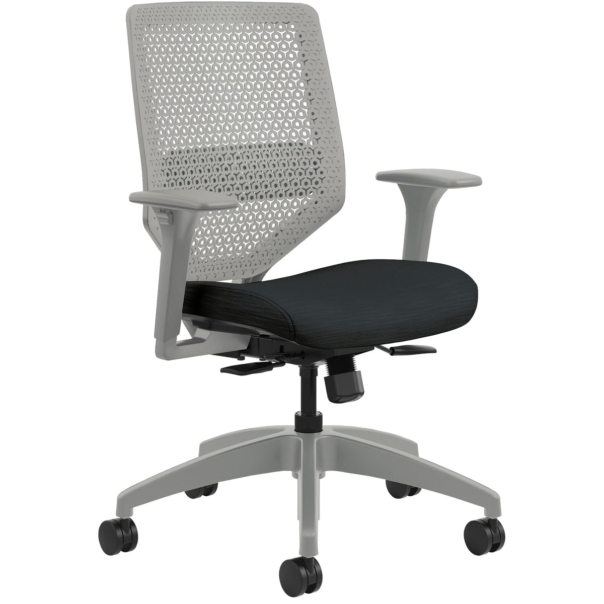 Hon, Svr1Ailc10Tk, Solve Series Reactiv Back Task Chair, Supports Up To 300 Lbs., Ink Seat/Titanium Back, Black Base