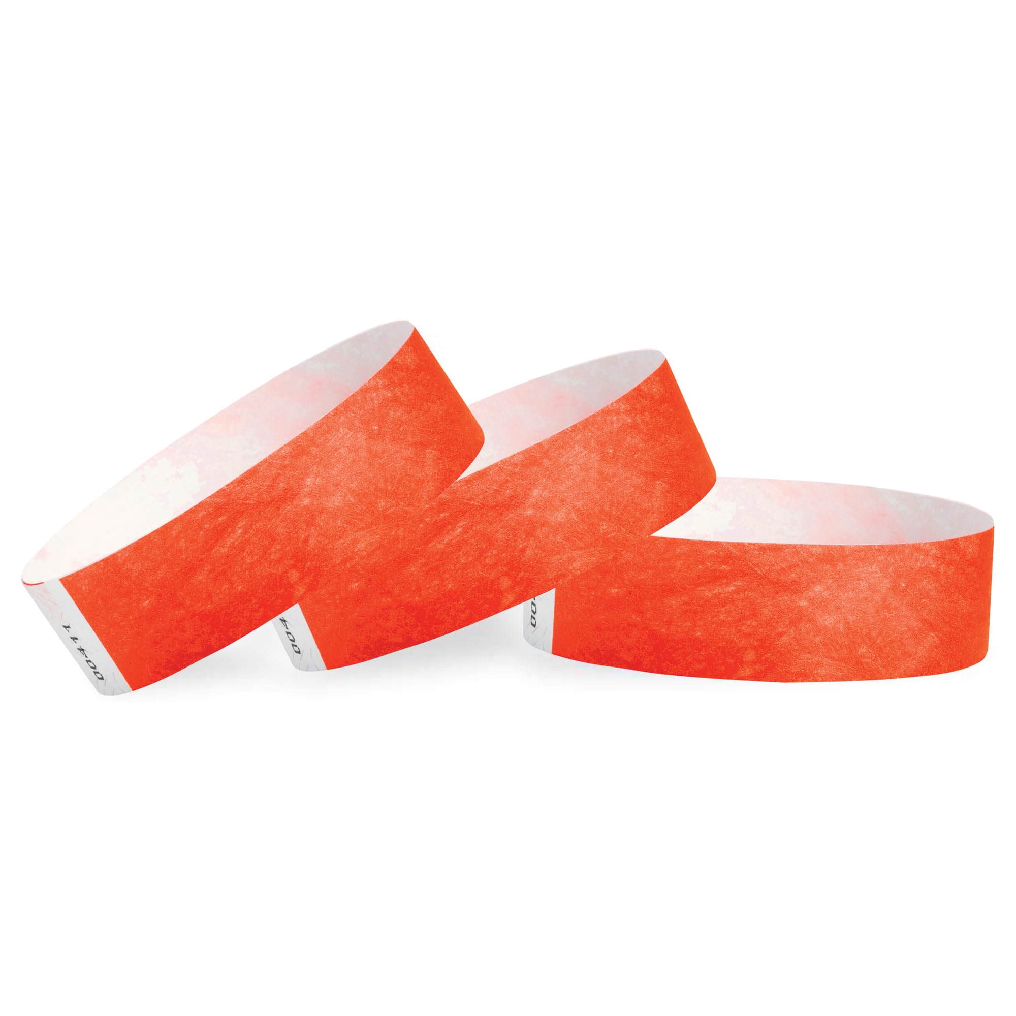 Wristco Coral Red Tyvek Wristbands For Events - 1,000 Count - Security Cuts & Tamper-Proof Design To Prevent Reuse - Premium-Gra
