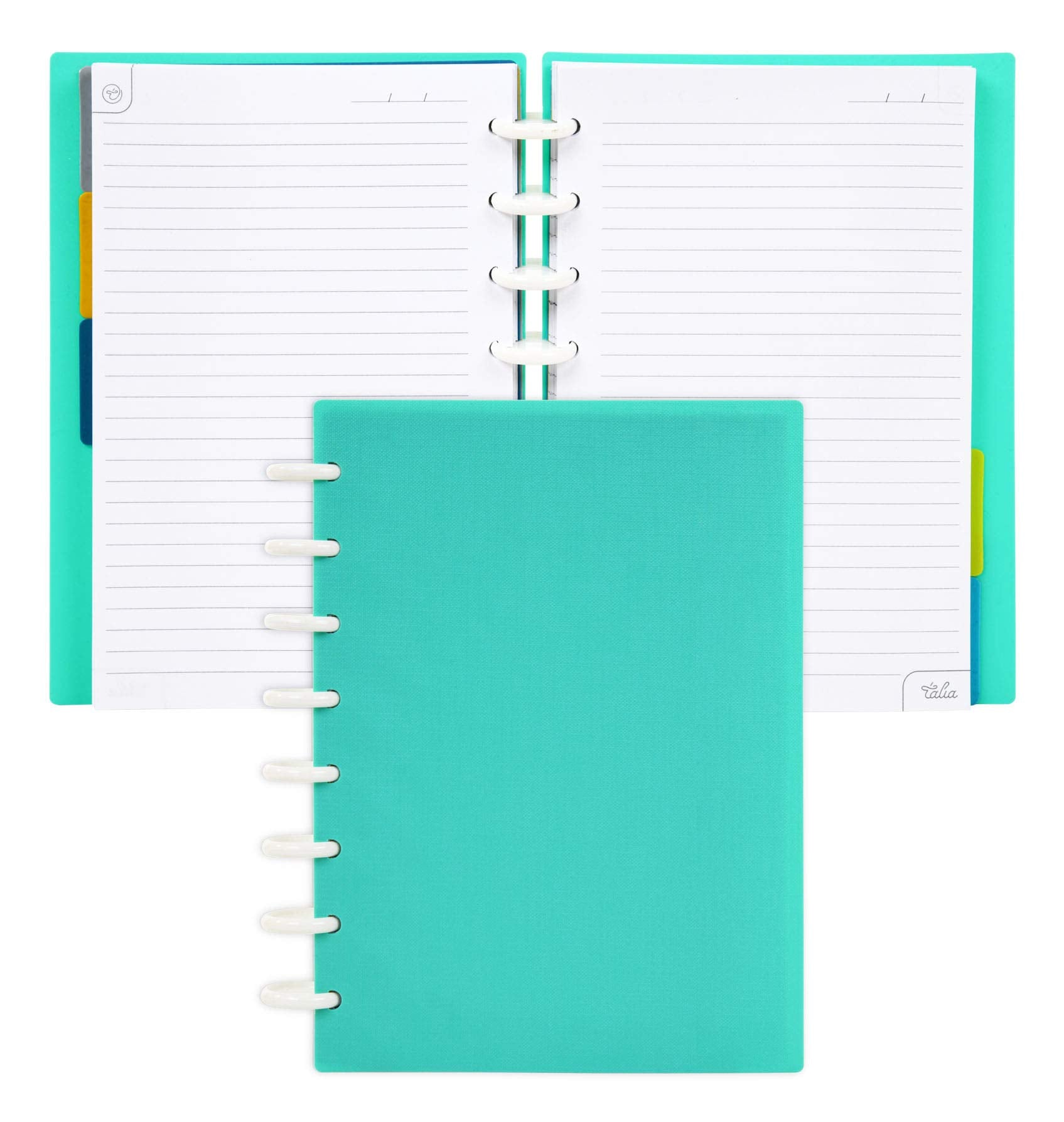 Talia Discbound Notebooks, Planner, Customizable, (Celestial Turquoise, Junior (5.5In X 8.5In))