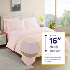 Sweet Home Collection 7 Piece Comforter Set Bag Solid Color All Season Soft Down Alternative Blanket & Luxurious Microfiber Bed