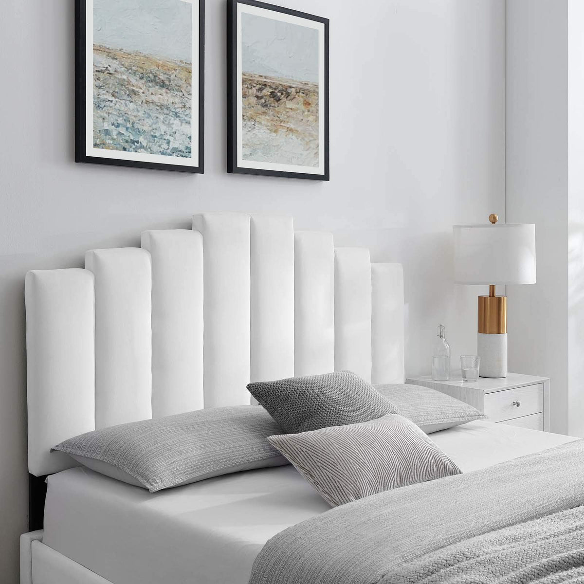 Modway Noelle Performance Velvet King/California King Headboard In White