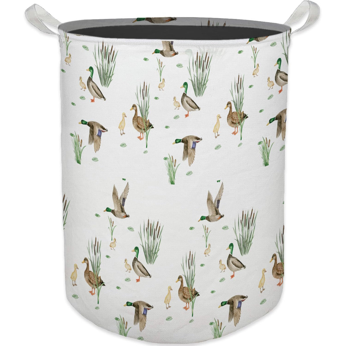HKTZM Mallard Duck Kids Laundry Basket, Toybox for Boys Girls Room, Duck Laundry Basket Hamper Waterproof Collapsible Clothes To