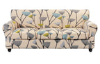 Searchi Stretch Sofa Cover Printed Couch Cover, Floral Pattern 4 Pieces Sofa Slipcover With 3 Separate Cushion Cover, Washable Furniture Protector For Living Room(Sofa, Dandelion Pattern)