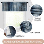 Emvency 2 Pack Valances Window Treatments, Blue Abstract Modern Art Blackout Drapes Adjustable Curtain Valances For Windows Livi