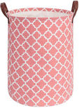 Folding Laundry Basket for Clothes,Round Collapsible Storage Basket Large Sized With Handle, Drawstring Coverd Linen Storage Bas