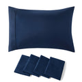 Bedsure King Size Pillow Cases Set Of 4 - Navy Polyester Microfiber Pillowcases 4 Pack, Super Soft Pillowcase, Pillow Case Cover With Envelop Closure, 20X36 Inches