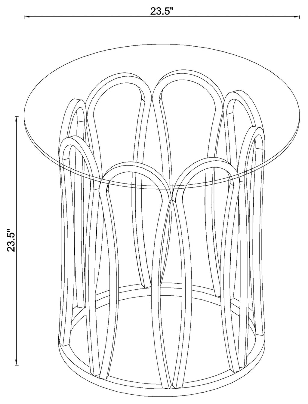 Coaster Home Furnishings Monett Metal Round End Table Chocolate Chrome and Clear