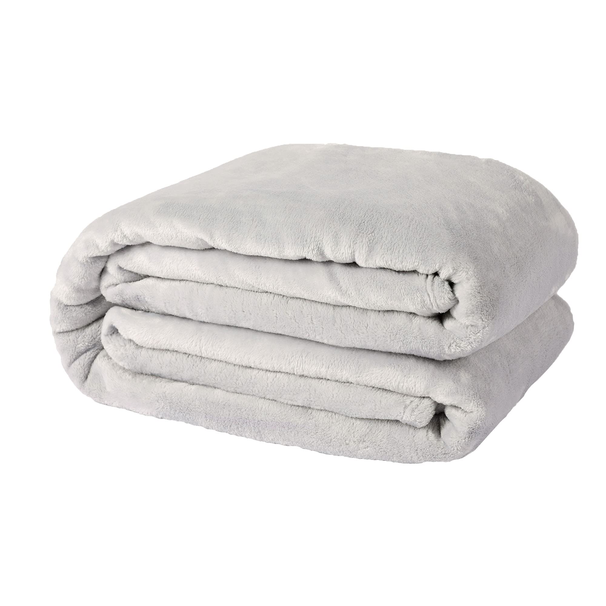 Nanpiper Fleece Blankets, Super Soft Flannel King Size Blanket For Bed, Luxury Cozy Microfiber Plush Fuzzy Blanket,Light Grey