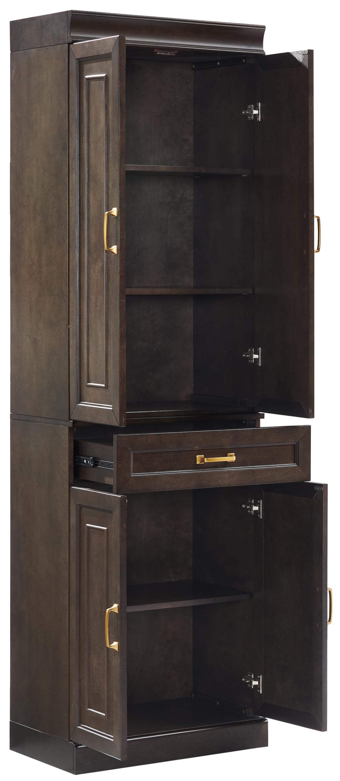 Crosley Furniture Stanton Pantry Storage Cabinet with Shelves, Kitchen, Dining, or Laundry Room, Coffee