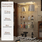 Beauty4U Glass Display Cabinet With Led Light, 4 Shelves With 2 Doors, Curio Cabinets For Living Room, Bedroom, Office, White Floor Standing Glass Bookshelf, Quick Installation