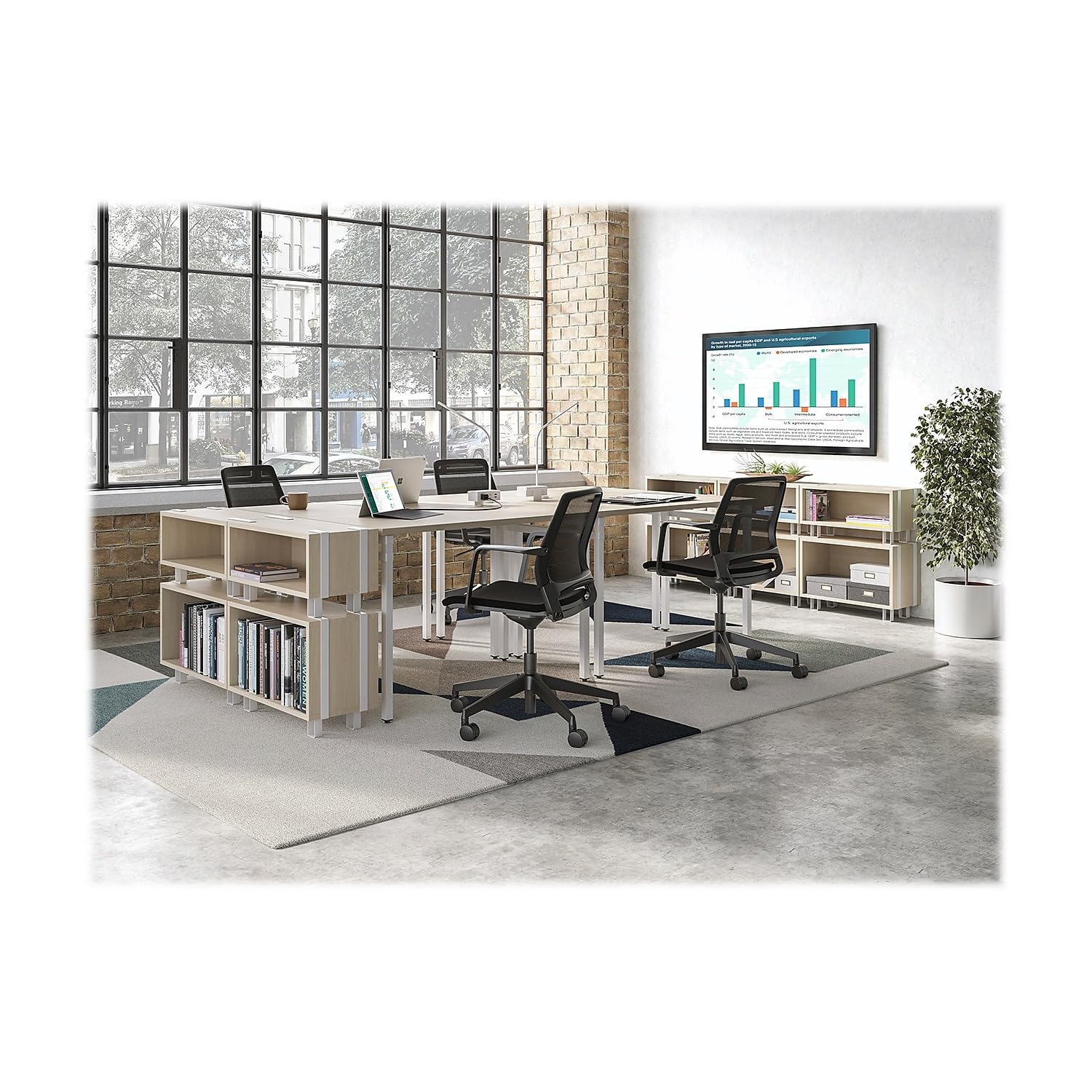 Safco 12.25 Inch Tall Wooden Ready Home Office Work Space Stackable Storage Cabinet Bookshelf Filing Unit Organizer Décor, Beige