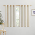 Nicetown Natural Linen Curtains For Bedroom, Decorative Thick Flax Window Treatments Semi Sheer Privacy Assured With Light Through For Nursery/Bathroom, W55 X L54, Sold As 2 Panels