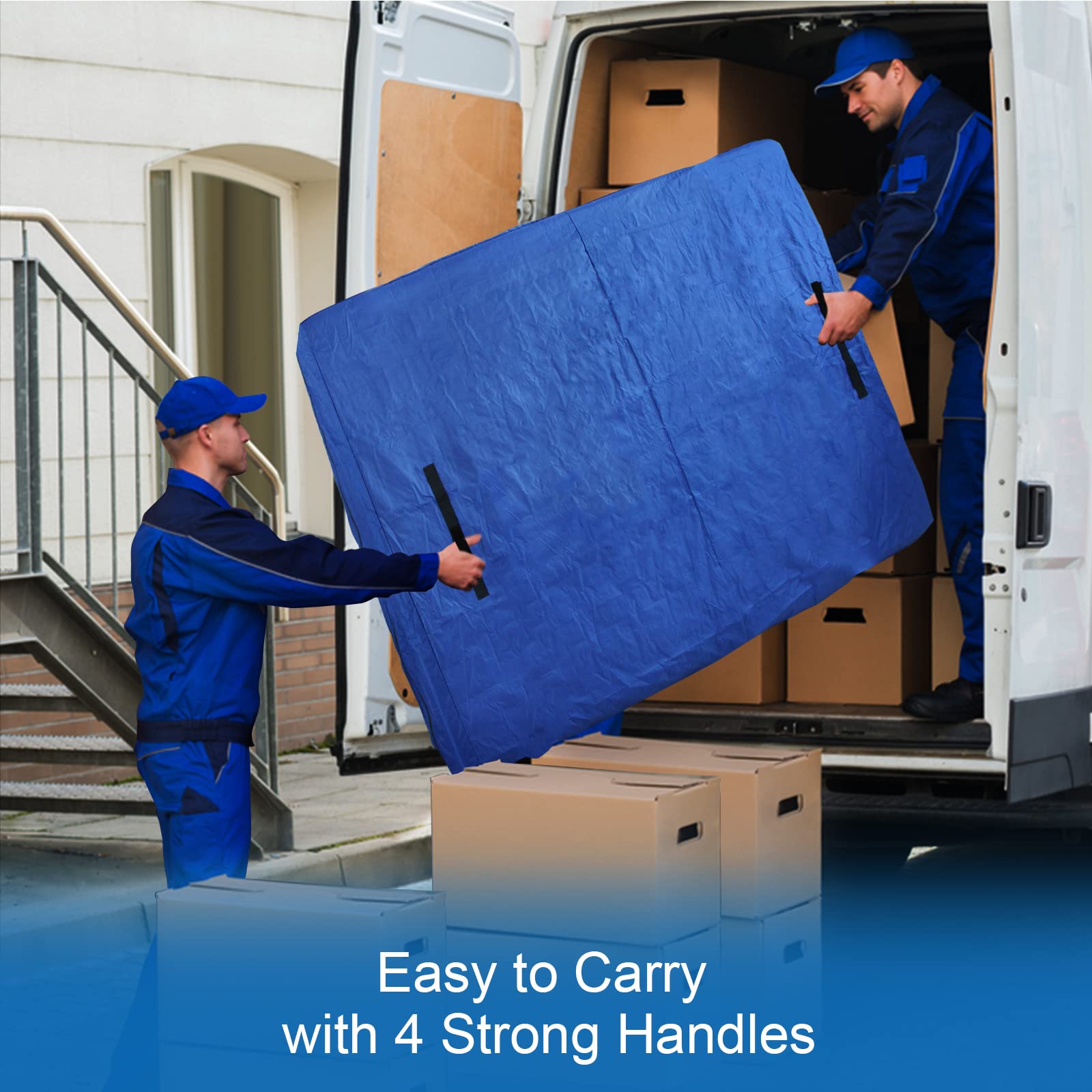 Coldwind Mattress Bags For Moving And Storage,Waterproof Mattress Cover For Moving With Heavy Duty Handles, Reusable Mattress St