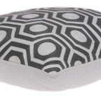 HomeRoots Decor 20' x 7' x 20' Traditional Gray and White Accent Pillow Cover with Down Insert