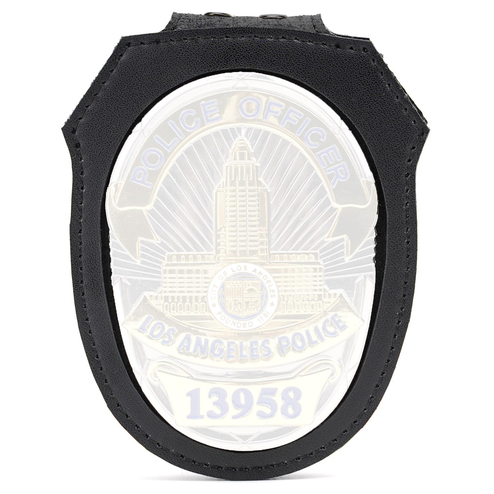 Tt Tytx Lapd Badge Holder, Phoenix Police Badge Holder, Patrol Officer Belt Clip Badge Holder With Universal Round Neck Stainles