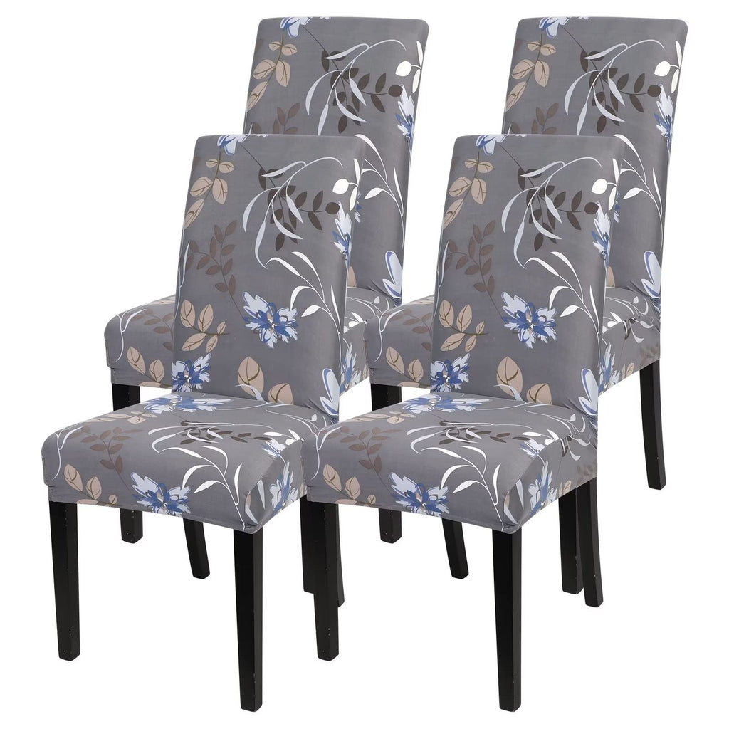 Searchi Dining Room Chair Covers Set Of 4, Stretch Printed Kitchen Chair Slipcovers Removable Washable Parsons Chair Covers Protector For Dining Room, Hotel, Ceremony (Flower Pattern4)