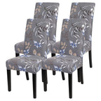 Searchi Dining Room Chair Covers Set Of 4, Stretch Printed Kitchen Chair Slipcovers Removable Washable Parsons Chair Covers Protector For Dining Room, Hotel, Ceremony (Flower Pattern4)