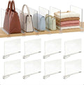 world in a Click Acrylic Shelf Dividers, 8 Pack Clear Closet Shelf Organizer, SlideOn Vertical Dividers for Sweaters, Shirts, T