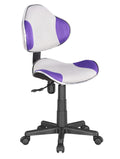 Jjs Home Office Low Back Computer Executive Chair, Ergonomic Mesh Chair With Extra Large Base And Pads, Purple/Grey