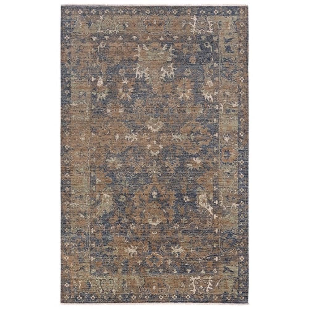 Intrepid 5' X 8' Distressed Classical Charcoal/Beige/Ivory Hybrid Area Rug