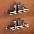 iSTAR 304 Stainless Steel Restroom Shelf/Kitchen Rack/Bathroom Accessories Silver Wall Shelves (Pack of 2, 12 X 5 Inches)