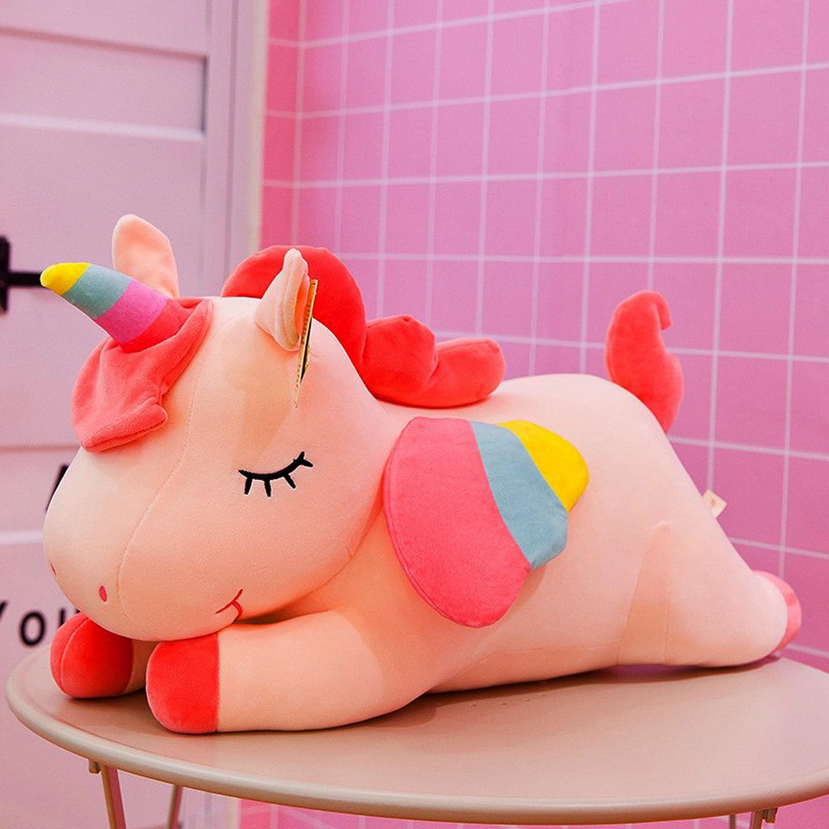 Yuchng Pink Unicorn Plush Toy Unicorn Stuffed Animal Soft Plush Pillow 11 Inch, Plush Unicorn Birthday Gift Soft Plush Toy, Gift