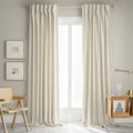 Mumfas Ivory White Velvet Curtains 84 Inch Long - Light Cream Beige Boho Drapes Draperies Room Darkening Curtains For Bedroom Li