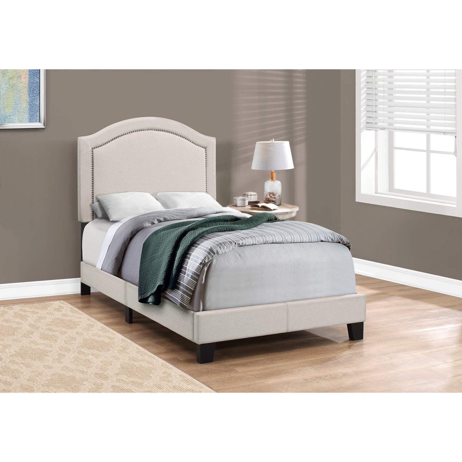 Monarch Specialties Bed Frames, Twin, Beige