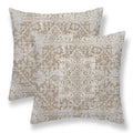 Sunshineyan Boho Pillow Covers 20X20 Set Of 2, Brown Beige Carpet Pattern Outdoor Decorative Throw Pillows Ethnic Rustic Farmhou
