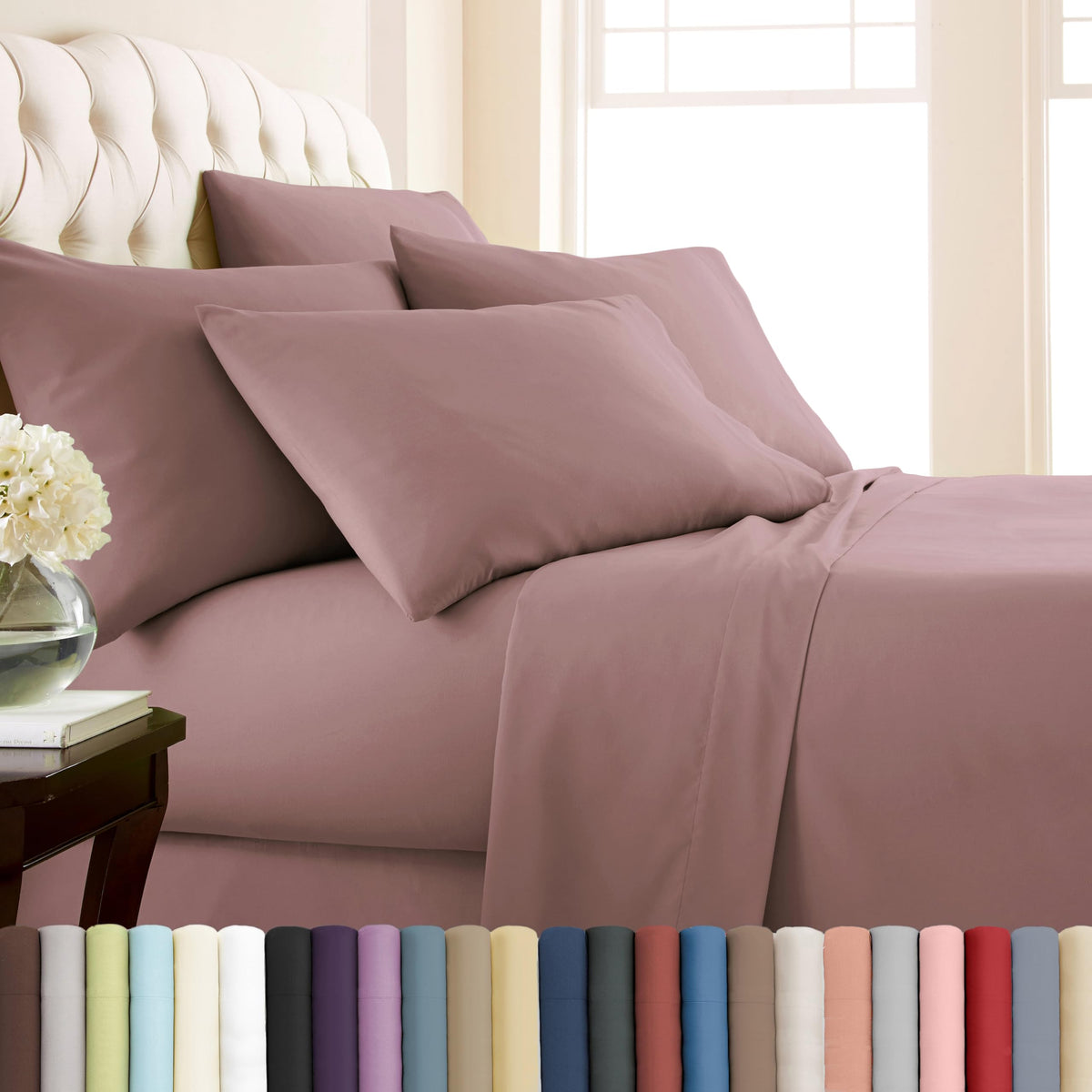 Southshore Fine Living, Inc. 4-Piece Twin Xl Sheets Set Premium Bedding, 21-Inch Extra Deep Pocket Sheet Set, Deep Pocket Twin X