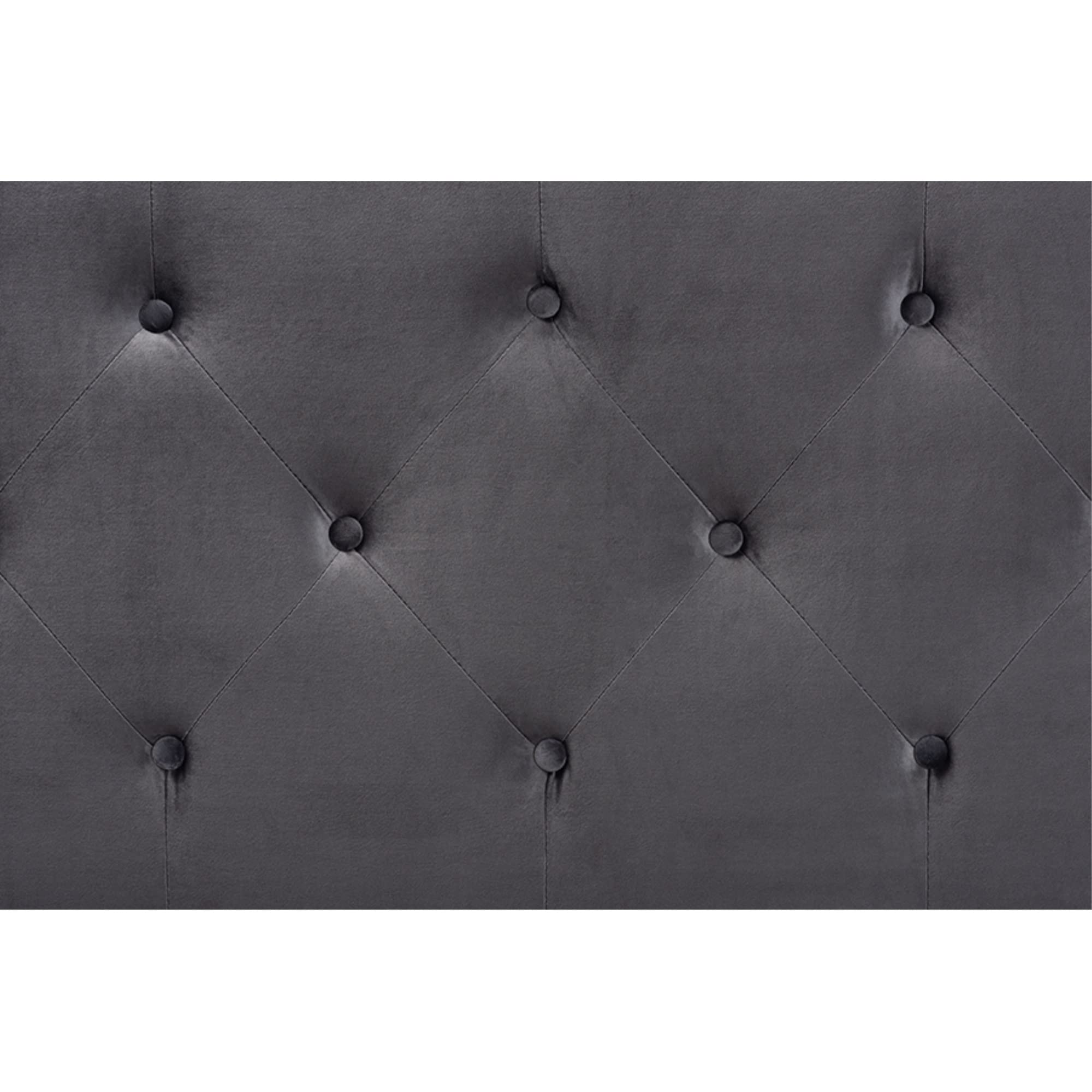 Baxton Studio Gregory Modern and Contemporary Grey Velvet Fabric Upholstered Queen Size Headboard