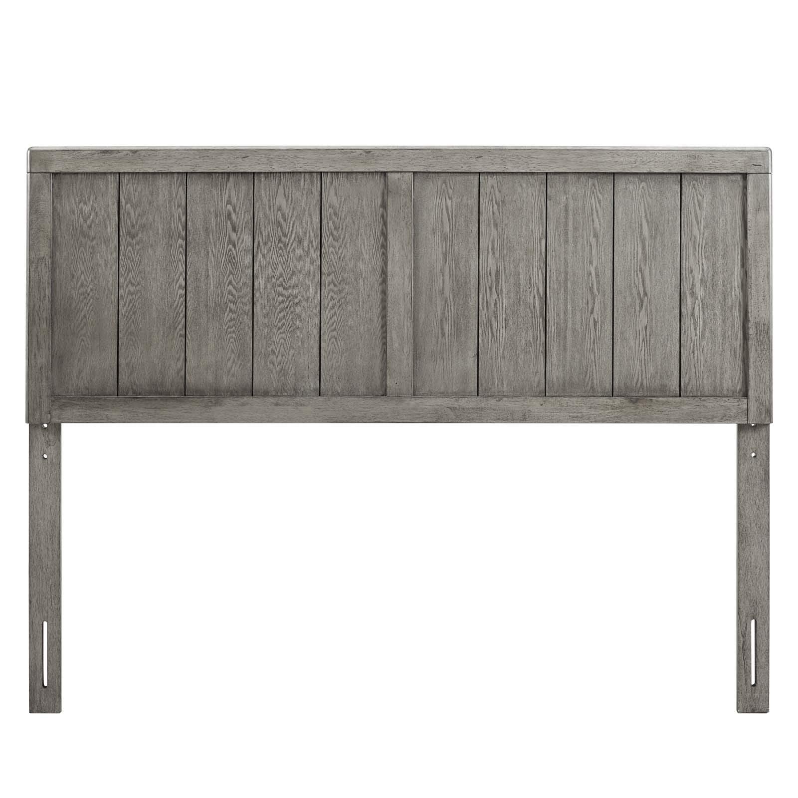 Modway Mod-6217-Gry Robbie Full Wood Headboard, Gray