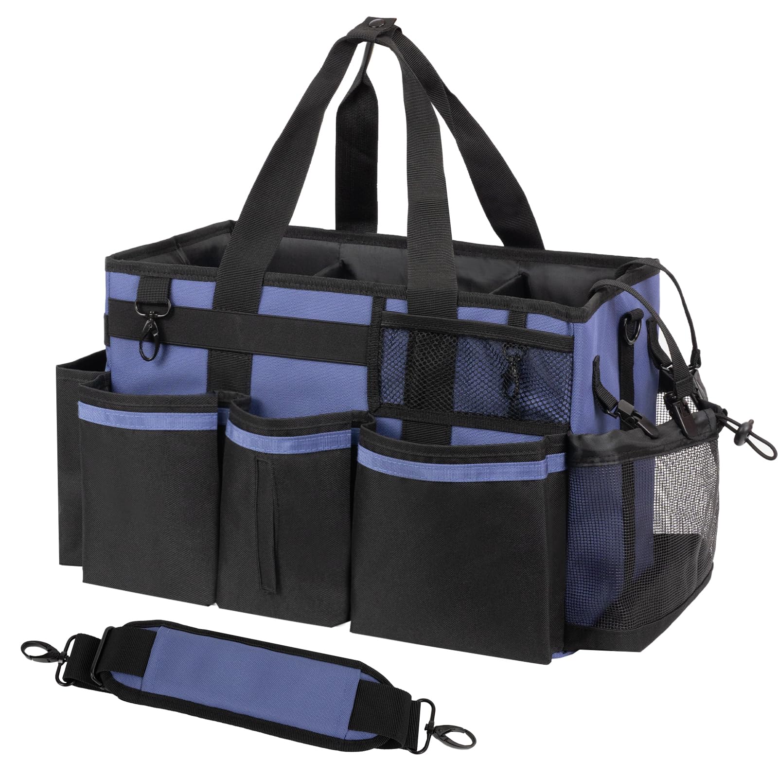 SCAVATA Wearable Cleaning Caddy, Cleaning Caddy Supplies Organizer with Handle & Shoulder Straps for Housekeepers, Under Sink & 