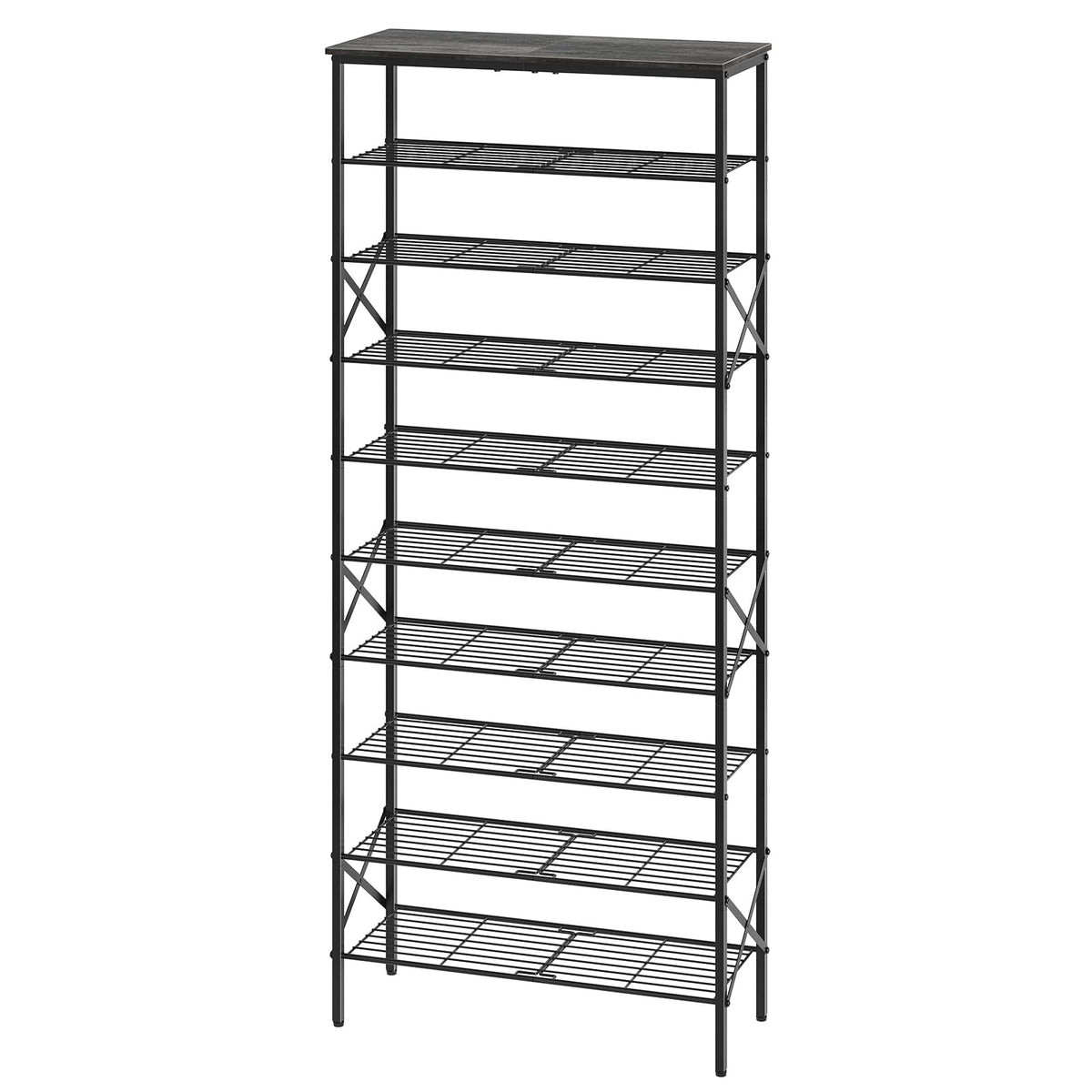 YATINEY 10 Tier Shoe Rack, Shoe Storage Organizer, Large Capacity Shoe Shelf Holds 40 Pairs of Shoes, Durable and Stable, for En