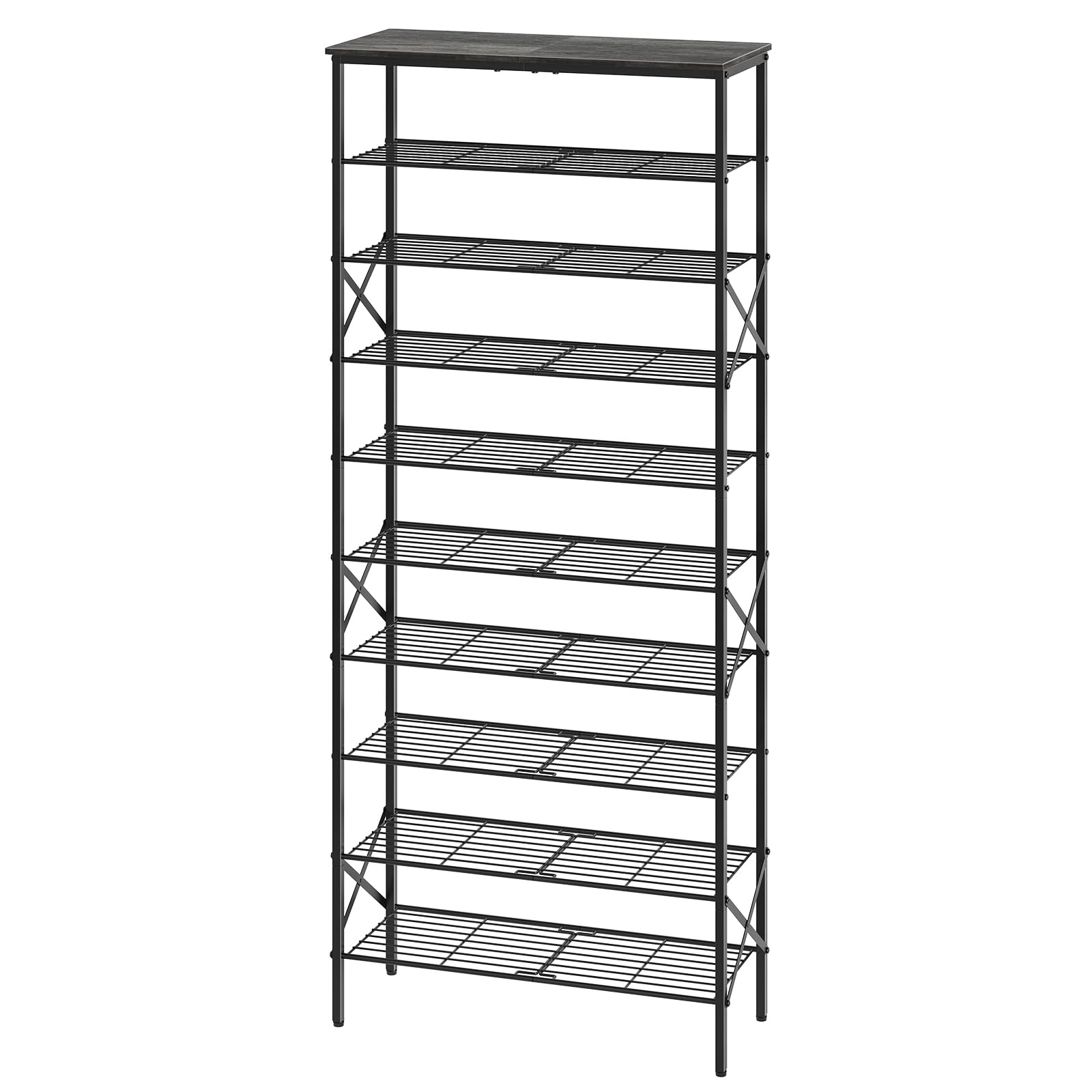 YATINEY 10 Tier Shoe Rack, Shoe Storage Organizer, Large Capacity Shoe Shelf Holds 40 Pairs of Shoes, Durable and Stable, for En