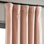Hpd Half Price Drapes Signature Velvet Thermal Blackout Curtains For Living Room 96 Inch Long (1 Panel) Rod Pocket Insulated Blackout Curtains For Bedroom Window Curtains, 50W X 96L, Rosey Dawn