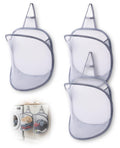 Waaqkid 3 Pack Small Hanging Laundry Bag, Foldable Mini Mesh Laundry Hamper Basket