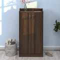 Nilkamal Kaira 3 Door Shoe Rack | Freestanding Wooden Shoe Rack | Closed Storage Organizer For Entryway, Hallway| Wenge