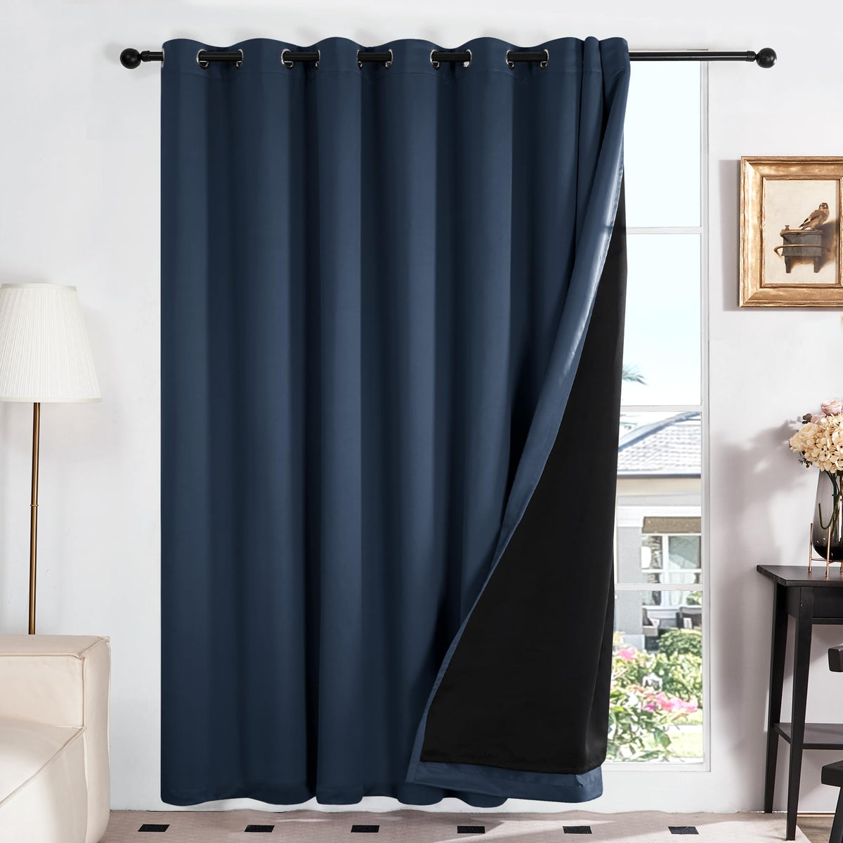 Deconovo Outdoor Curtains For Patio Waterproof - Extra Wide Curtains, Room Darkening Window Curtains, Thermal Insulated Energy S