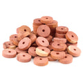 50pcs Cedar Rings, Wooden Cedar Chips Cedar Wood Cedar Blocks Redolent Cedar Chip Accessories for Clothes Storage Hangers Houses