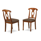East West Furniture NANA7-SBR-C Napoleon 7 Piece Dining Room Furniture Set Consist of a Rectangle Kitchen Table with Butterfly Leaf and 6 Linen Fabric Upholstered Chairs, 40x78 Inch