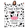 Cow Blanket Gifts For Women Cow Gifts For Cow Lovers Soft Flannel Cow Throw Blanket For Kids Adults 50'X40'