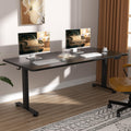 Veken 63x27.6 Inch Large Electric Standing Desk, Heights Adjustable,Sit to Stand Up, Work Home Office Computer Table for Walking