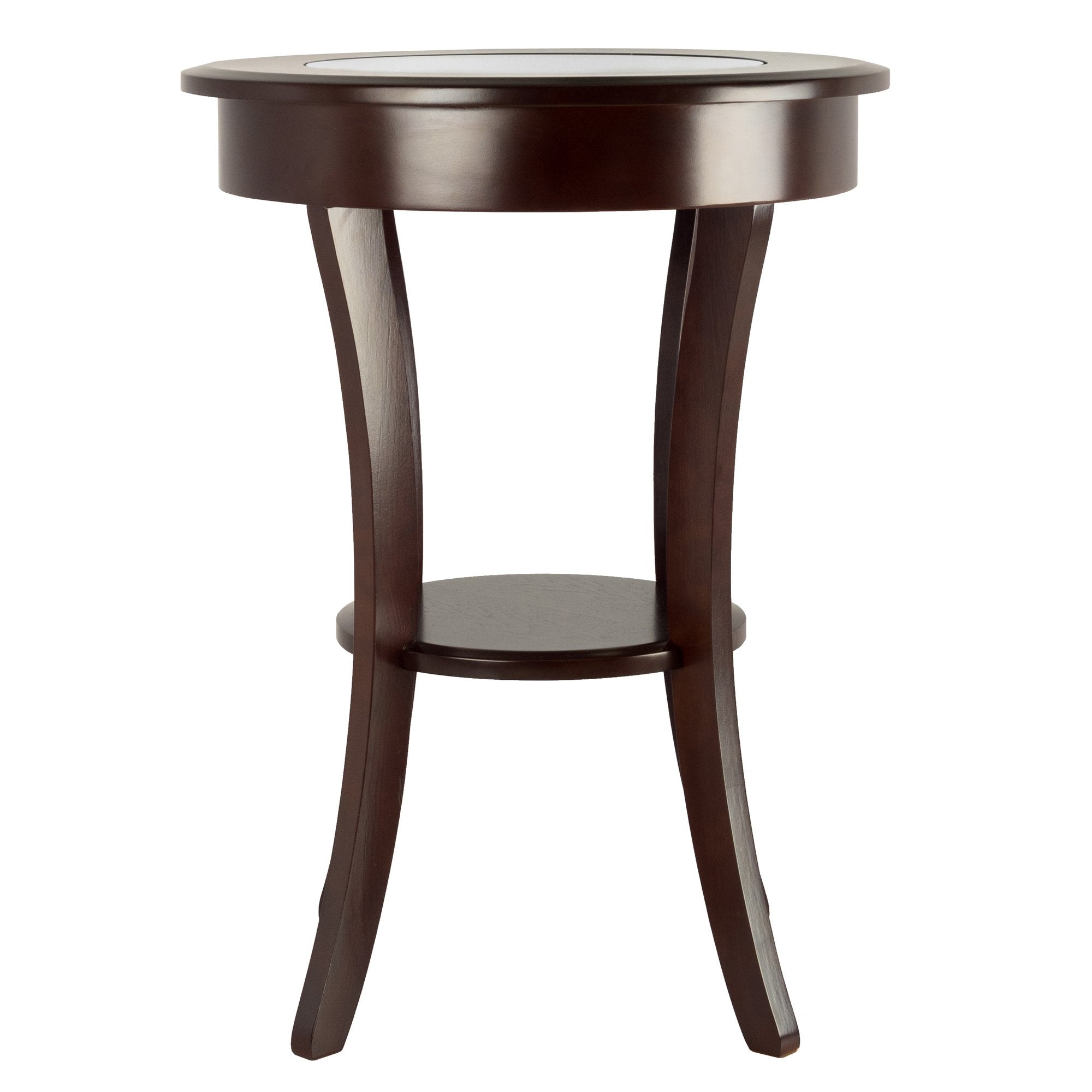 Winsome Cassie Accent Table, Cappuccino 20 inches