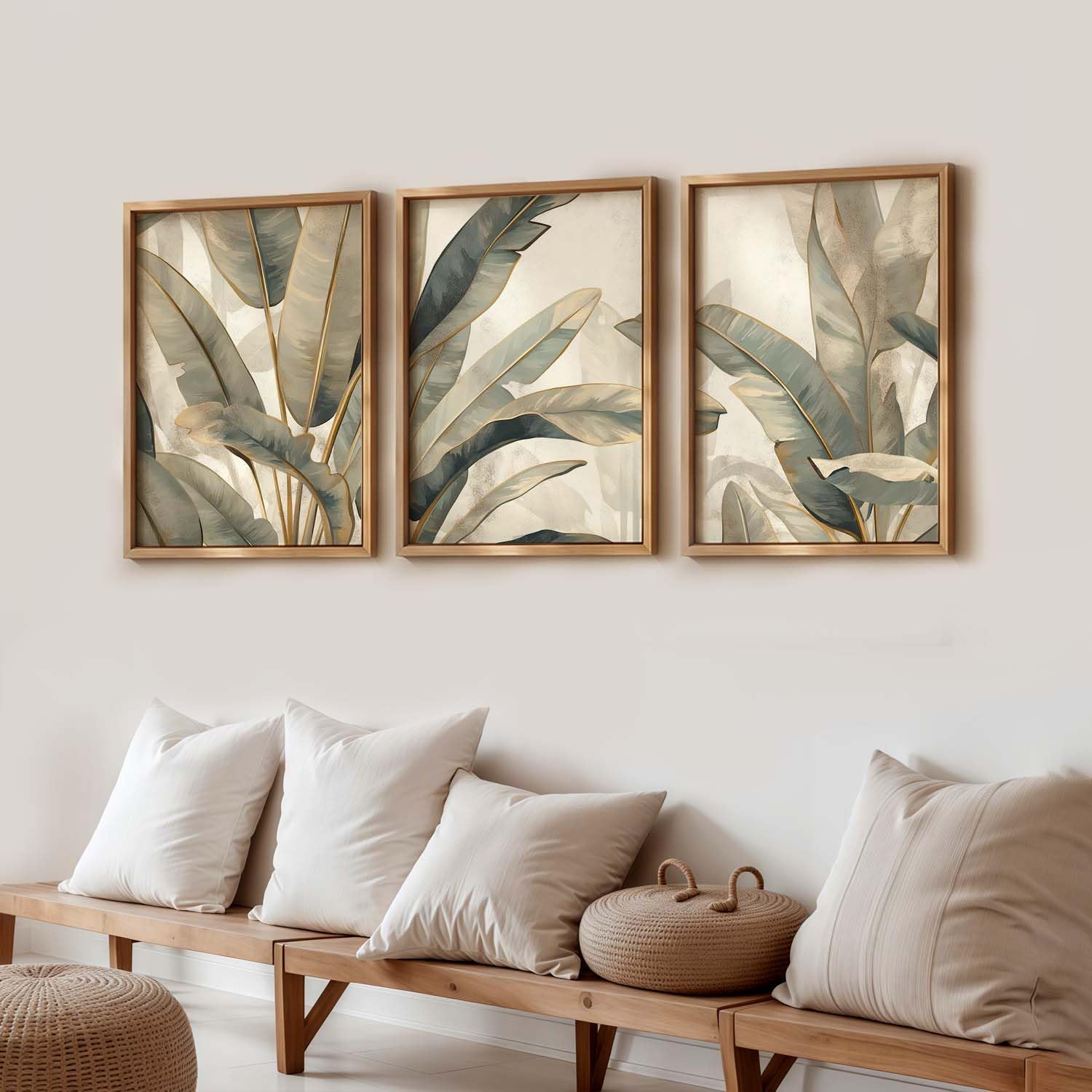 Artelly Aesthetic Floral Wall Painting, Set Of 3, Large Size For Living Room And Bedroom Decoration (Artwork 1, 10X13 Inch)