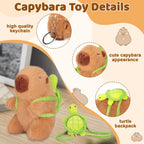 Emoin Cute Capybara Plush Kawaii 6.3Inch Capybara Stuffed Aniamls Toys With Turtle Backpack Capybara Plushie Doll Pillow Capybar